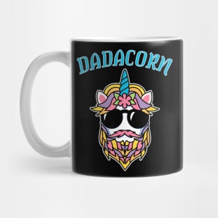 Dadacorn Dad Beard For Daddy Unicorn Fathers Day Humor Mug